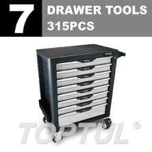 PRO-PLUS SERIES W/8 -Drawer Tool Trolley -315PCS 7 DRAWER TOOLS 