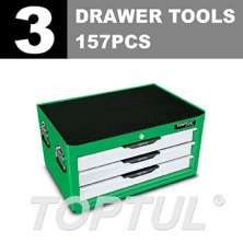 PRO-LINE SERIES W/3-Drawer Tool Chest-157PCS 3 DRAWER TOOLS