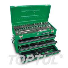 82PCS -W/3 Drawer Tool Chest  -Professional Mechanical Tool Set