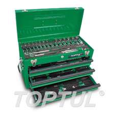 82PCS -W/3 Drawer Tool Chest  -Professional Mechanical Tool Set