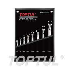 SIZE(mm) 8PCS -POUCH BAG(BLACK) -45 ํ Offset Double Ring Wrench Set 0