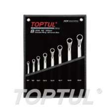 SIZE(mm) 8PCS -POUCH BAG(BLACK) -45 ํ Offset Double Ring Wrench Set 0