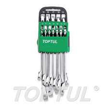 SIZE(mm) -STORAGE RACK(GREEN) -Pro-Series Reversible Ratchet Combination Wrench Set