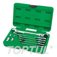 SIZE(mm) 10PCS -Pro-Series Flexible Ratchet Combination Wrench Set 0