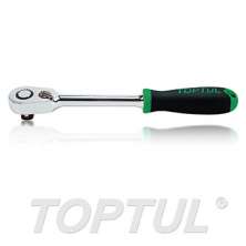 1/4",3/8",1/2" -Compact Head Reversible Ratchet Handle with Quick Release