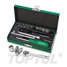 SIZE(mm) 17PCS -1/4" DR. 6PT Socket Set (Mirror)