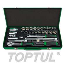 SIZE(mm&inch) 33 PCS -3/8" DR. 6PT Socket Set (METRIC & SAE)