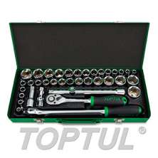 SIZE(mm&inch) 38 PCS -1/2" DR. 6PT Socket Set (METRIC & SAE)