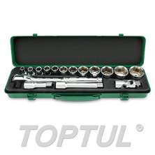 SIZE(mm) 16 PCS -1/2" DR. 6PT Flank Socket Set 0