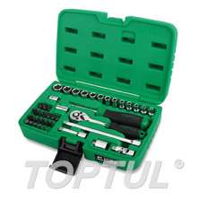 SIZE(mm) 41PCS -Professional Grade 1/4" DR. 6PT Flank Socket Set