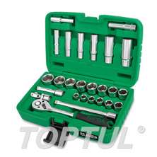 SIZE(mm) 26PCS -Professional Grade 3/8' DR. 6PT&12PT Flank Socket Set 0