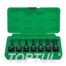 SIZE(mm) 7PCS -3/8" DR. Hex Bit Impact Socket Set