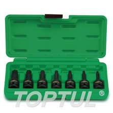 SIZE(T) 7PCS -1/2" DR. Star Bit Impact Socket Set