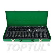 SIZE(mm) 32PCS -1/2" DR. 6PT Flank Impact Socket Set 0