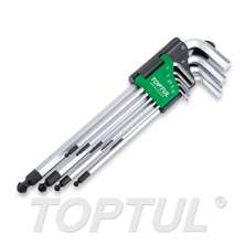 SIZE(mm) 9PCS -Extra Long Type Ball Point  Hex Key Wrench Set