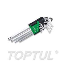 SIZE(mm) 9PCS -Long Type Ball Point Hex Key Wrench Set