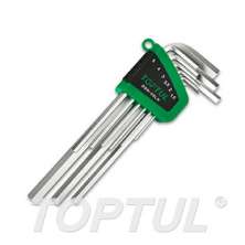 SIZE(mm) 9PCS -Long Type Hex Key Wrench Set 0