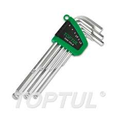 SIZE(mm) 9PCS -Long Type Ball Point Hex Key Wrench Set