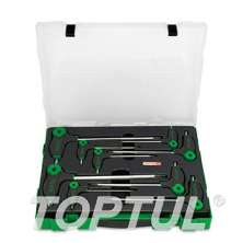 SIZE(T) 9PCS -L-Type Two Way Star & Tamperproof Key Wrench Set 0