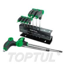 SIZE(T) 9PCS -L-Type Two Way Star & Tamperproof Key Wrench Set