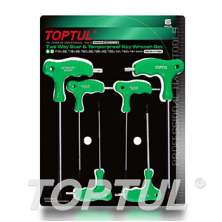 SIZE(T) 6PCS -Two Way Star & Tamperproof Key Wrench Set 0