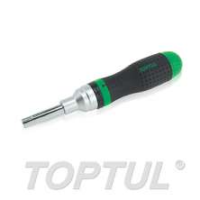 High-Torque Ratchet Screwdriver Handle with Storage