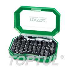 8 SETS 1/4" Hex Drive Mini Ratchet Bit Set W/Display Box