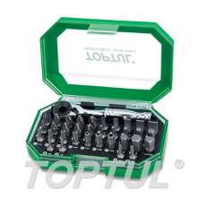 8 SETS 1/4" Hex Drive Mini Ratchet Bit Set W/Display Box