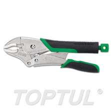 Curved Jaw Locking Pliers with Wire Cutters (Easy Release Type)