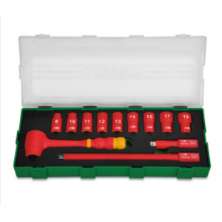 12PCS 3/8" DR. VDE 6PT Flank Socket Set