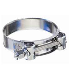 21/32 to 3/4 in. Size Range Heavy Duty T-Bolt Clamp 304 Stainless Steel Band, Bolt and Nut 0